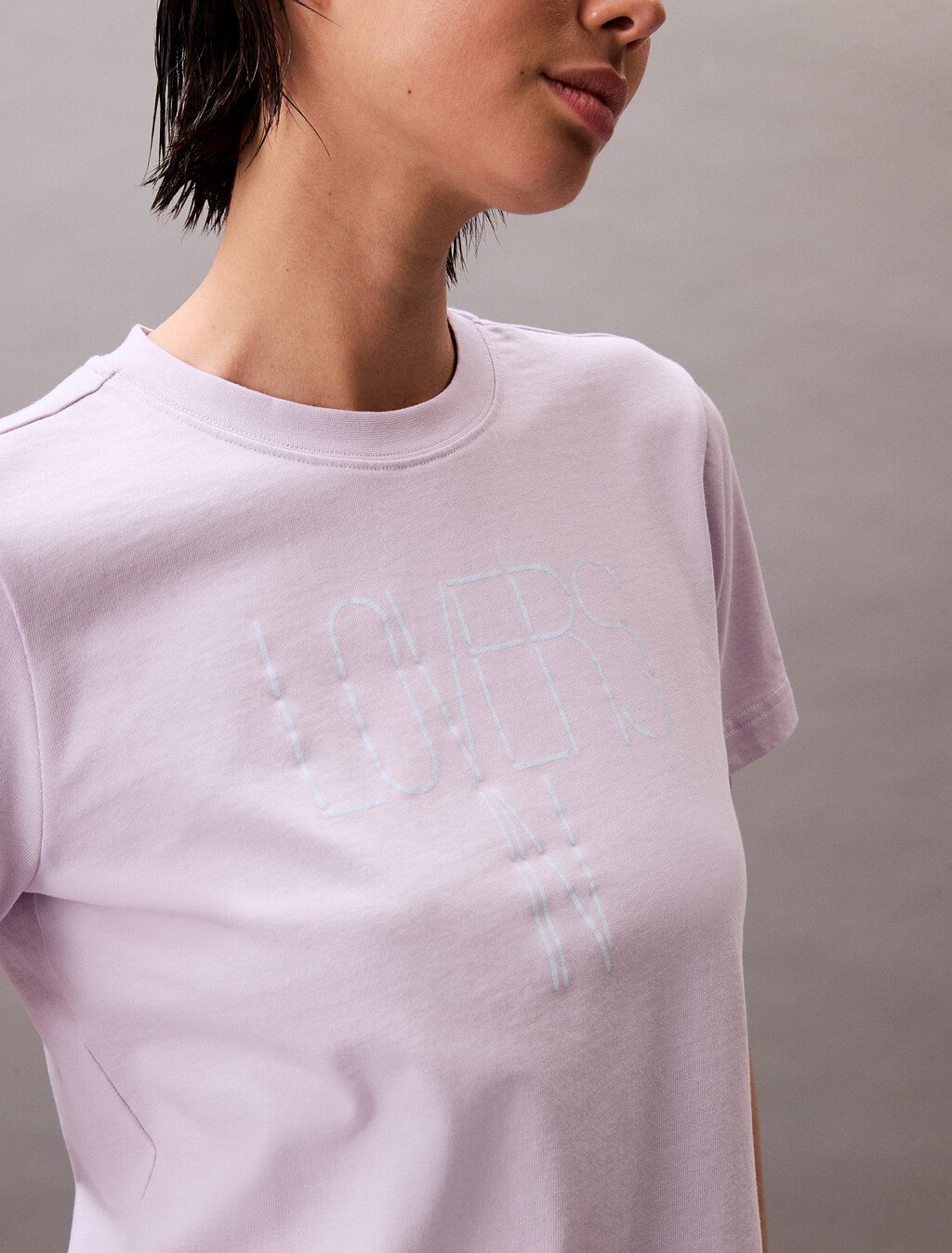 Pride Lovers In Graphic Baby Tee, Lilac Flower, hi-res