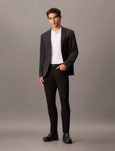 CK Badge Smooth Cotton Slim Polo, Bright White, hi-res