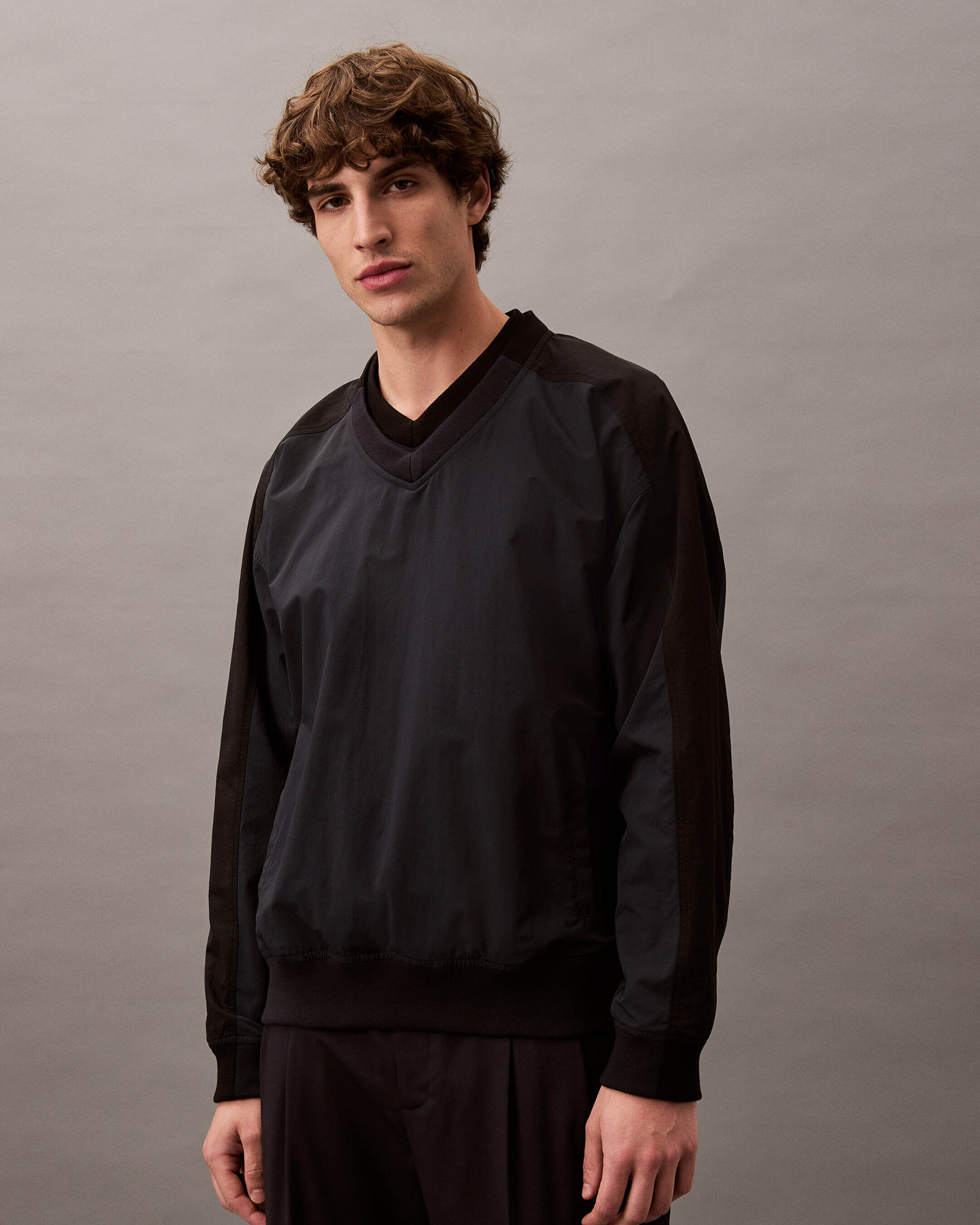 Double v neck sweater outlet