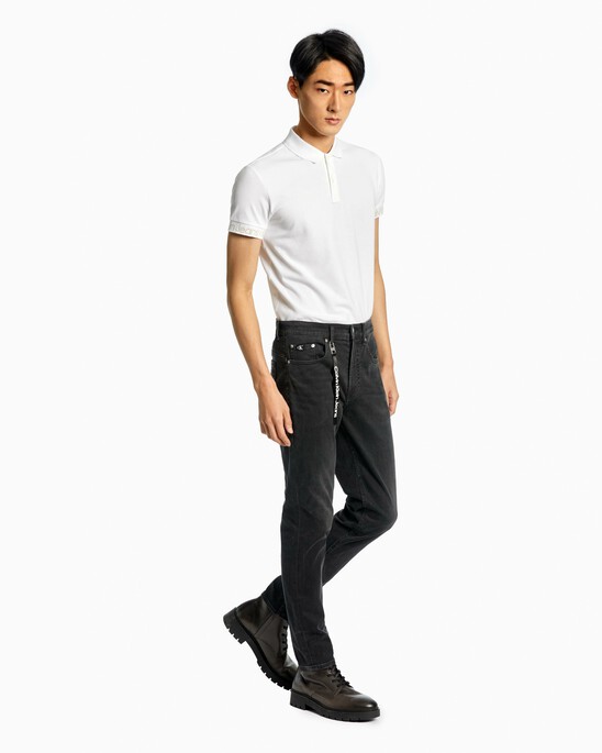REIMAGINE NATURE SLIM POLO SHIRT WITH LOGO CUFFS
