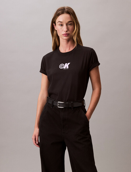 CK Logo Jersey Slim Tee