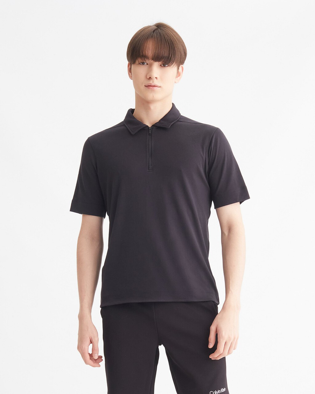 ACTIVE ICON WORKOUT POLO, BLACK BEAUTY, hi-res