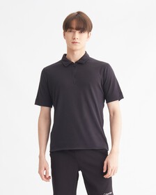 ACTIVE ICON WORKOUT POLO, BLACK BEAUTY, hi-res