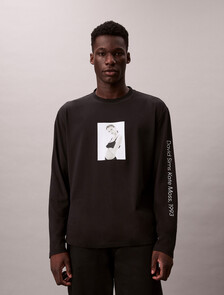 Kate Moss Graphic Relaxed T-Shirt, Black, hi-res