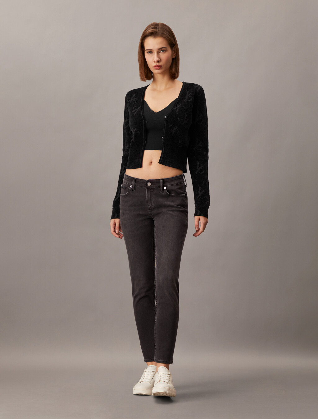 2 In 1 Cashmere Cardigan, Ck Black, hi-res