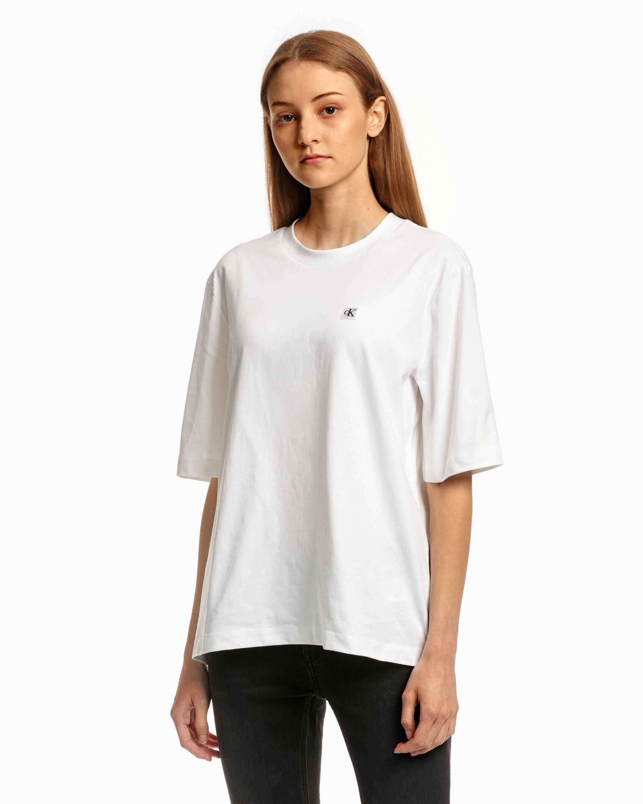Calvin klein small deals logo t shirt