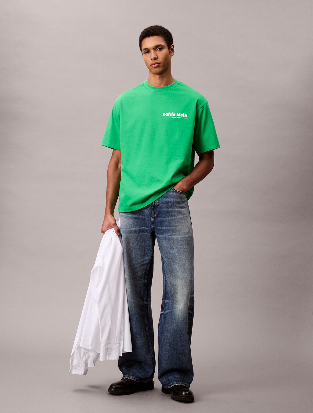 Calvin Klein Logo Relaxed Tee, Blossom Green, hi-res