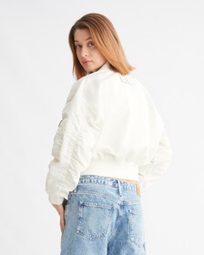 ARCHIVAL NEUTRALS BOMBER JACKET, IVORY, hi-res
