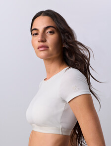 Jung Kook for Calvin Klein Heritage Cotton Lightly Lined T-Shirt Bralette, Tofu, hi-res