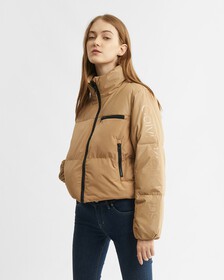 RECONSIDERED COLOR BLOCK PUFFER JACKET, Timeless Camel, hi-res