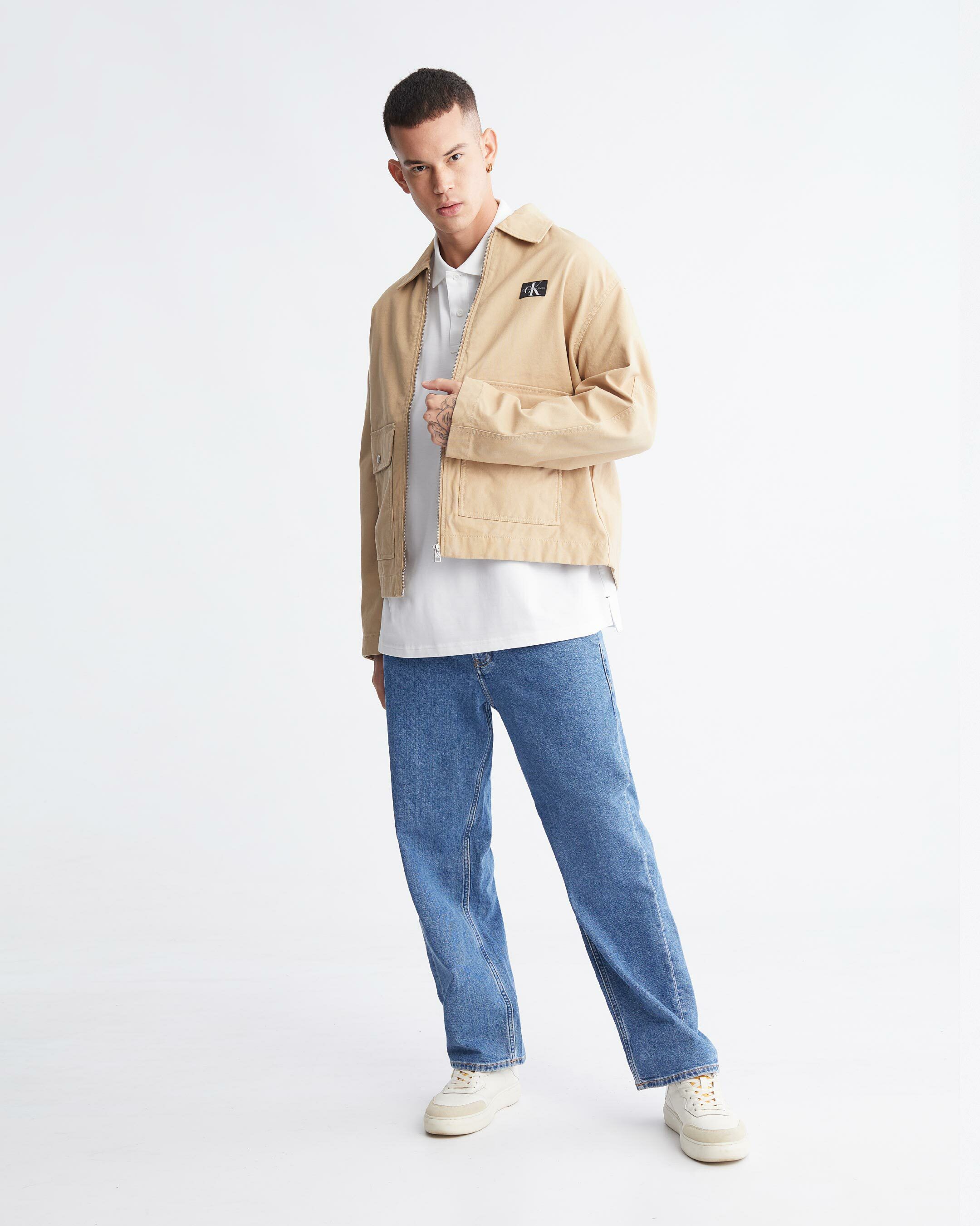 Red calvin klein windbreaker hot sale
