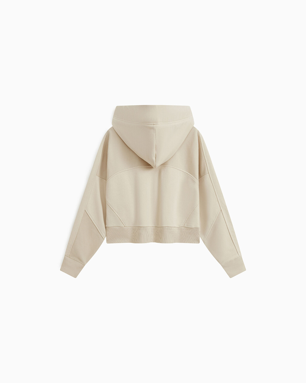 INFINITE COOL MONOGRAM CROPPED ZIP UP HOODIE, Classic Beige, hi-res