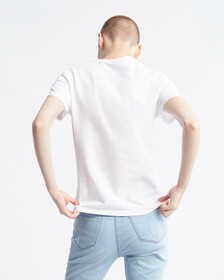 Monogram Box Print Organic Cotton Slim Tee, Bright White, hi-res