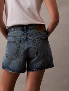 Relaxed Denim Bermuda Shorts, LIGHT PERI, hi-res