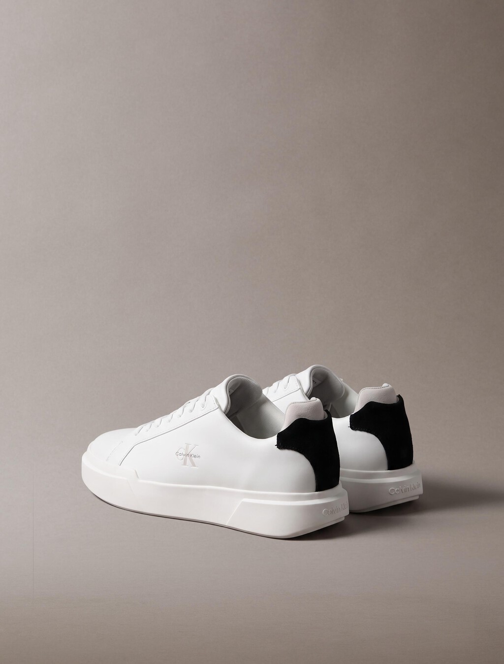 CK Monogram Chunky Cupsole Sneakers, Bright White/Black/Light Grey, hi-res