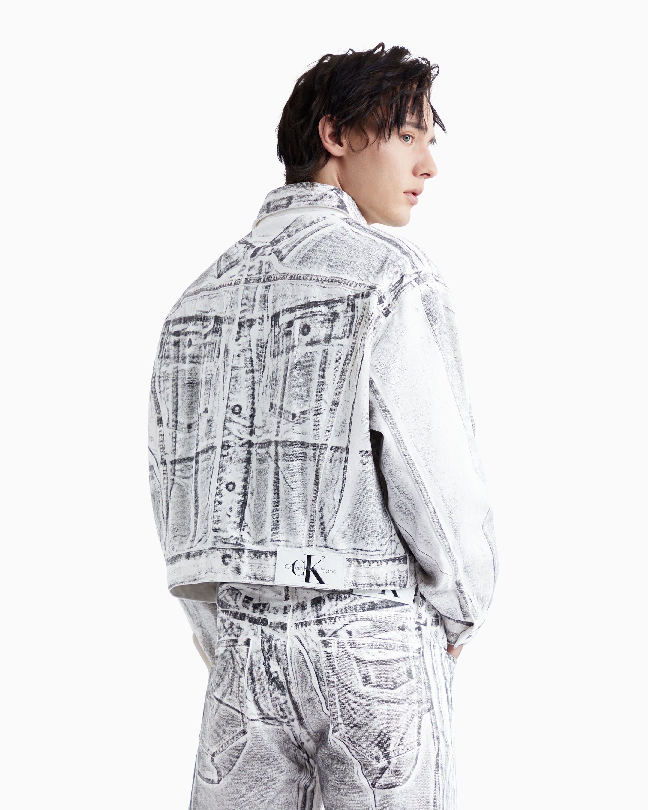 Mens cropped jean hotsell jacket