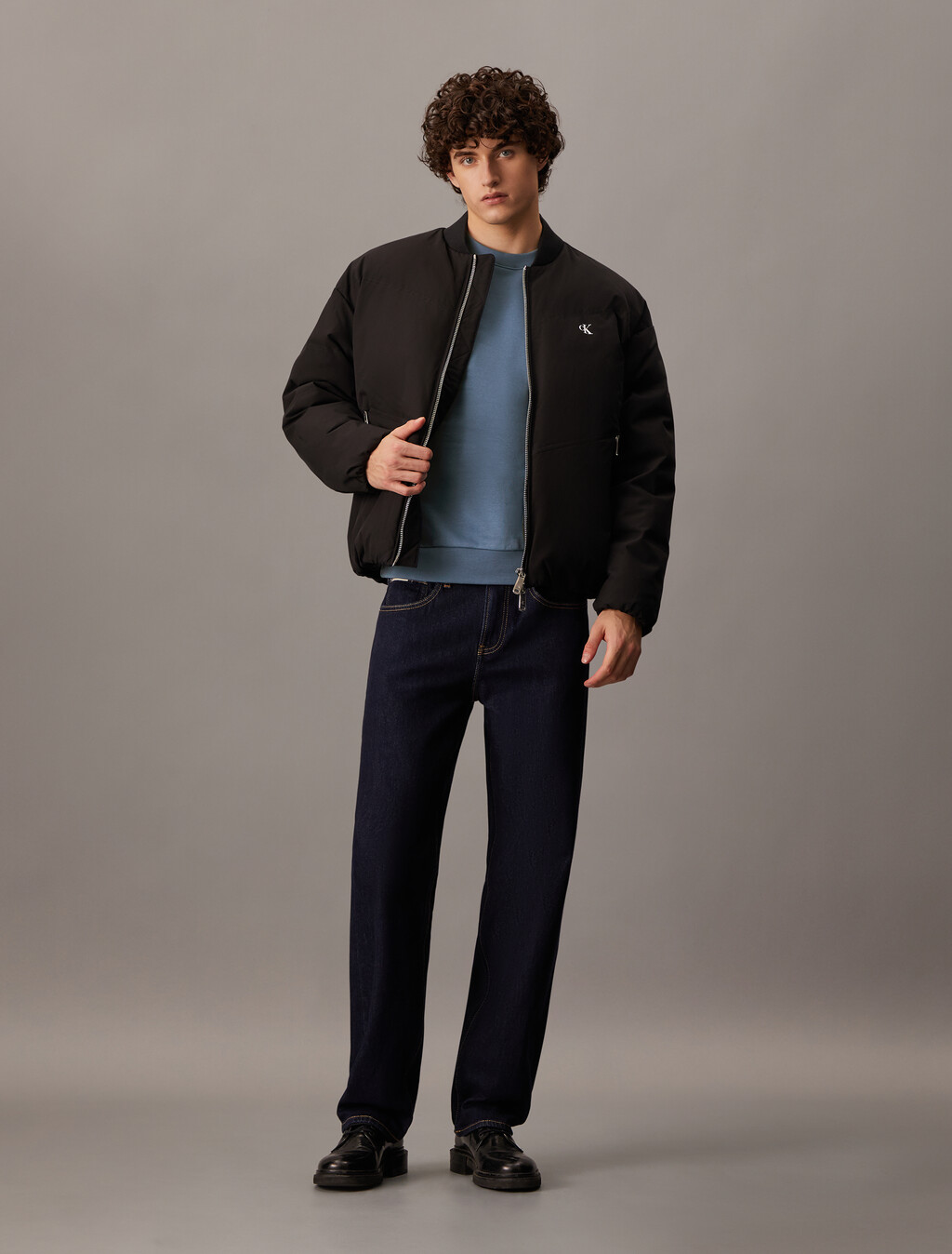 Archive Logo Fleece Crewneck Sweatshirt, Blue Horizon, hi-res
