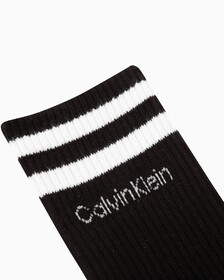 Women's 1 Pack Rib Crew Socks, BLACK, hi-res