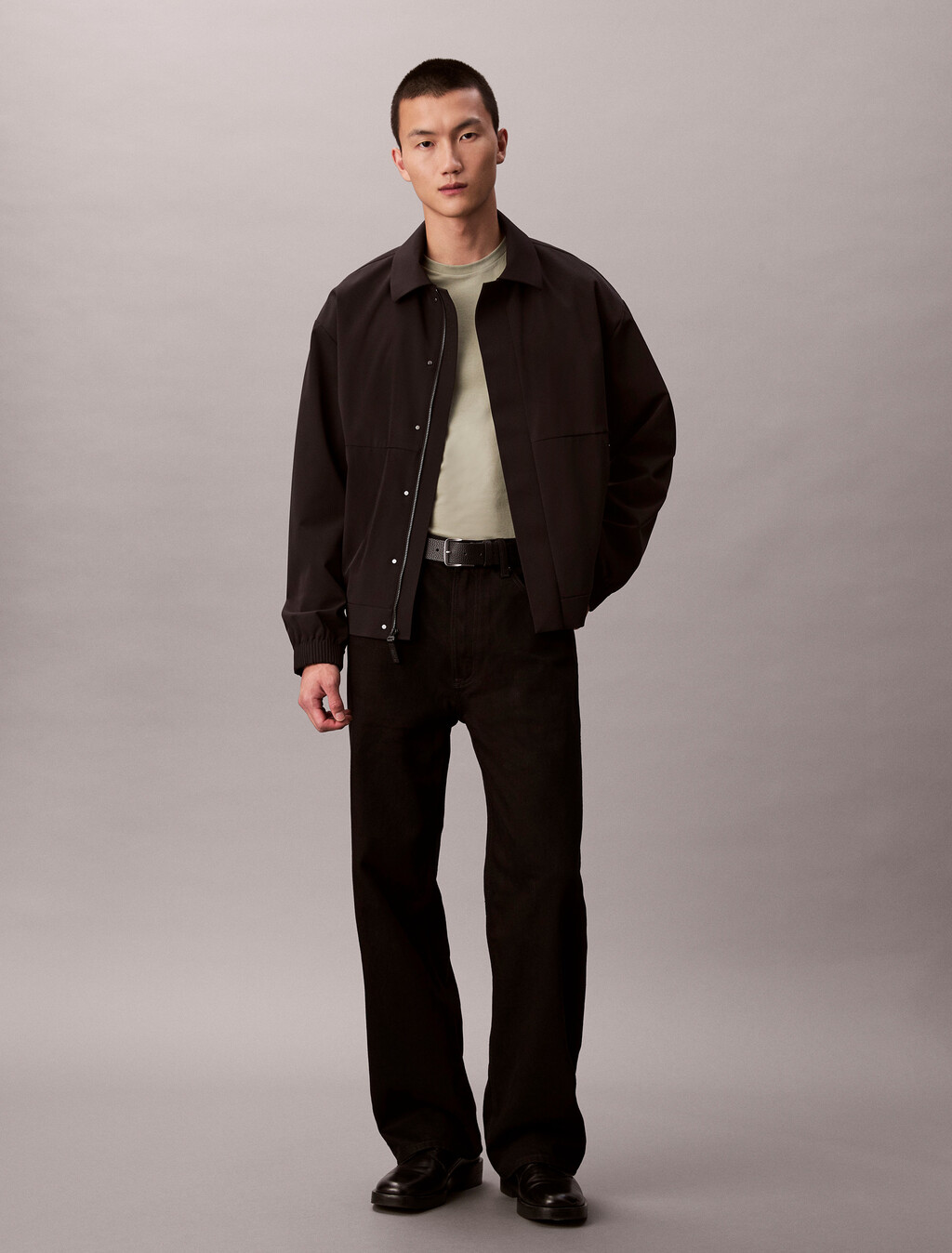 Stretch Cotton Slim Tee, Seagrass, hi-res