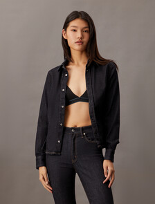 Forever Stretch Indigo Denim Shirt, Denim Rinse, hi-res