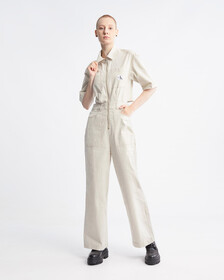 Utility Back Cut Out Jumpsuit, EGGSHELL, hi-res