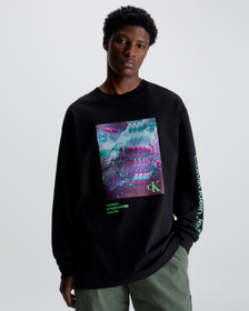 Photo Print Long Sleeve T-Shirt, Ck Black, hi-res