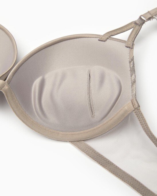 CK Black Bridal Push Up Plunge Bra