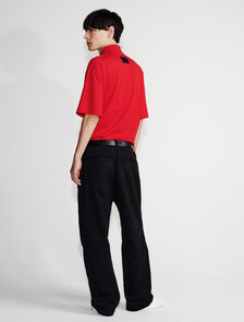 1/4 Zip Polo, Pantone Red, hi-res