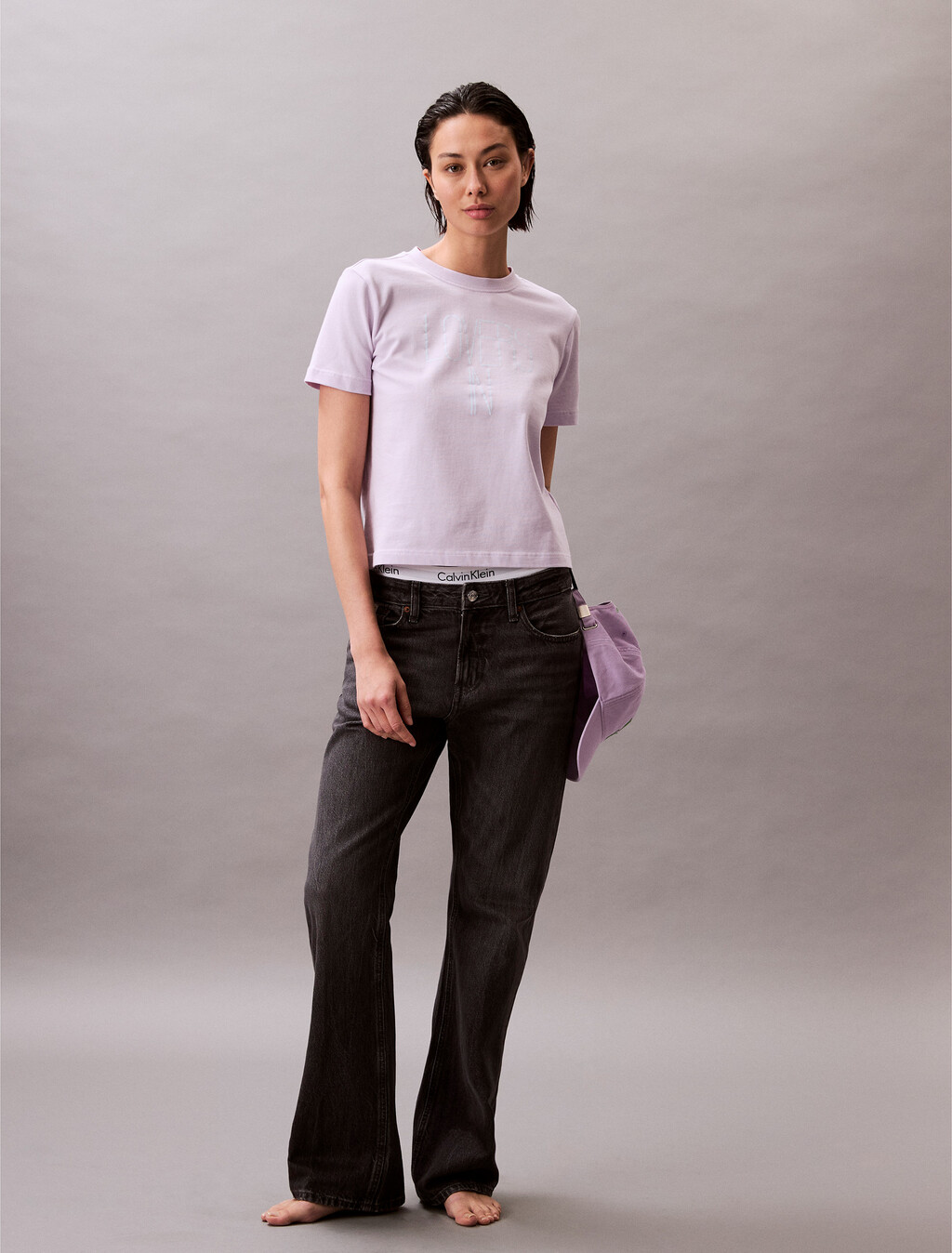 Pride Lovers In Graphic Baby Tee, Lilac Flower, hi-res