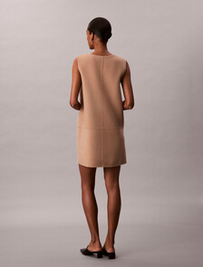 Double Face Wool Dress, Amphora, hi-res