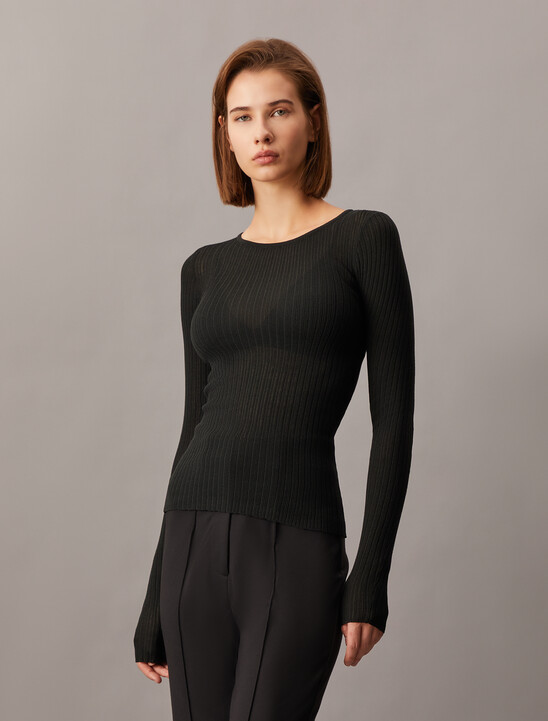 Sheer Long Sleeve Sweater