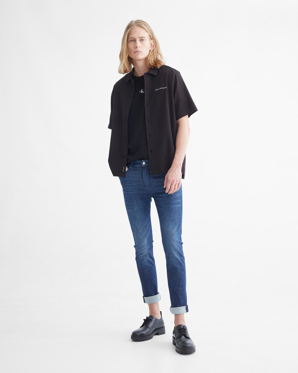 MICRO MONOLOGO TEE, CK BLACK, hi-res