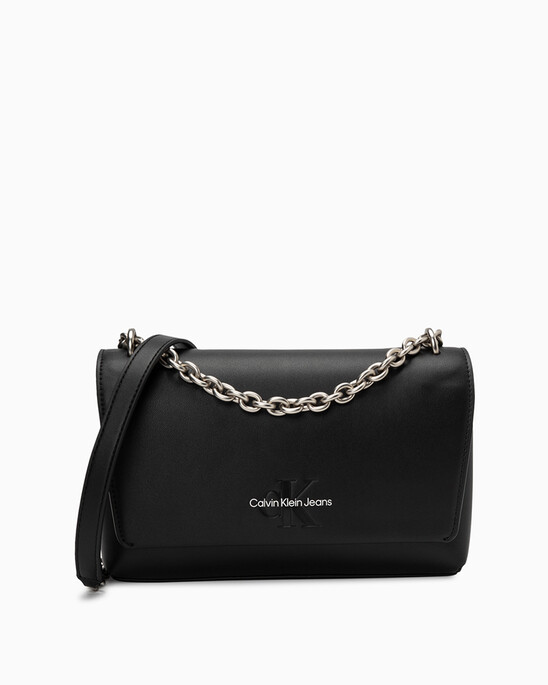 Sculpted Flap Bag With Chain