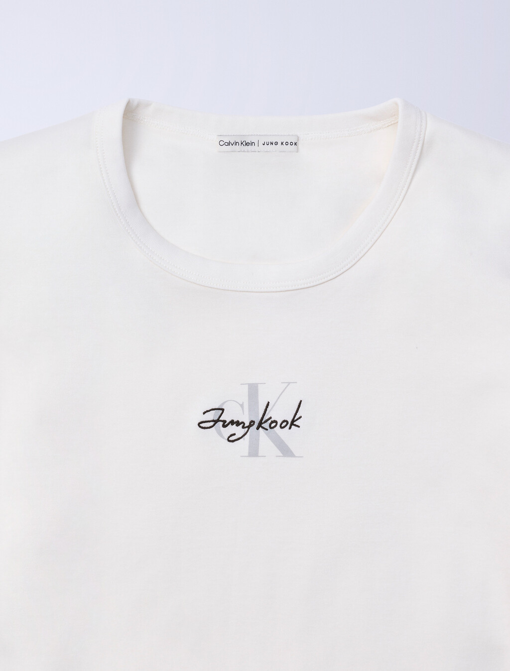 Jung Kook for Calvin Klein Monogram Baby Tee, LILY, hi-res