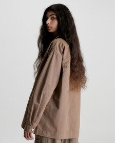 RELAXED UTILITY SHIRT JACKET, Shitake, hi-res