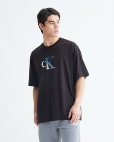 GRADIENT MONOGRAM TEE, Ck Black, hi-res