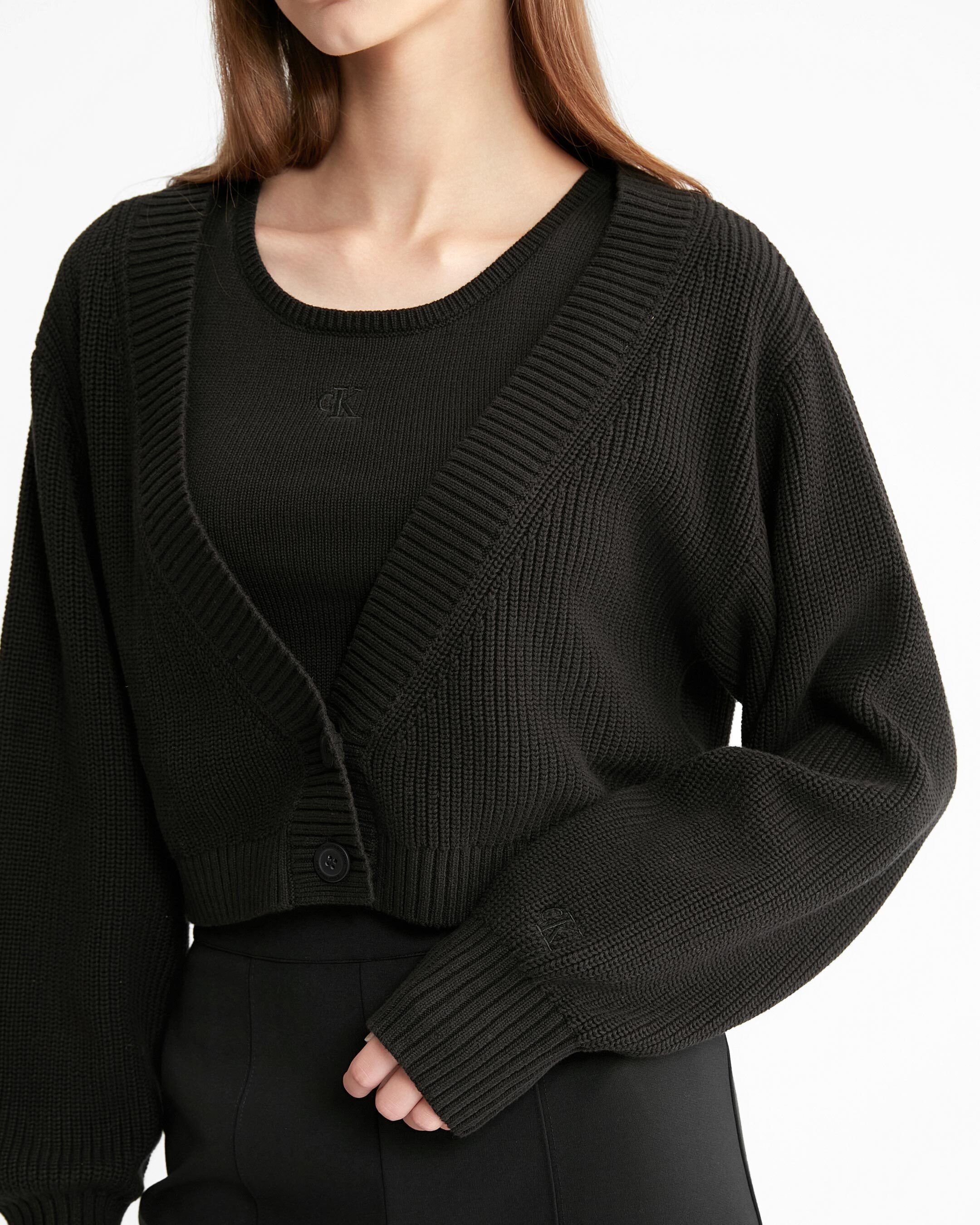 Modern Function 2 In 1 Cardigan black Calvin Klein Singapore