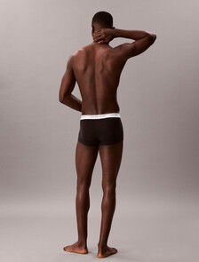 Cotton Stretch Balance Low Rise Trunks 3 Pack, BLACK/MONOGRAM OUTLINE BLACK/TURBULENCE, hi-res