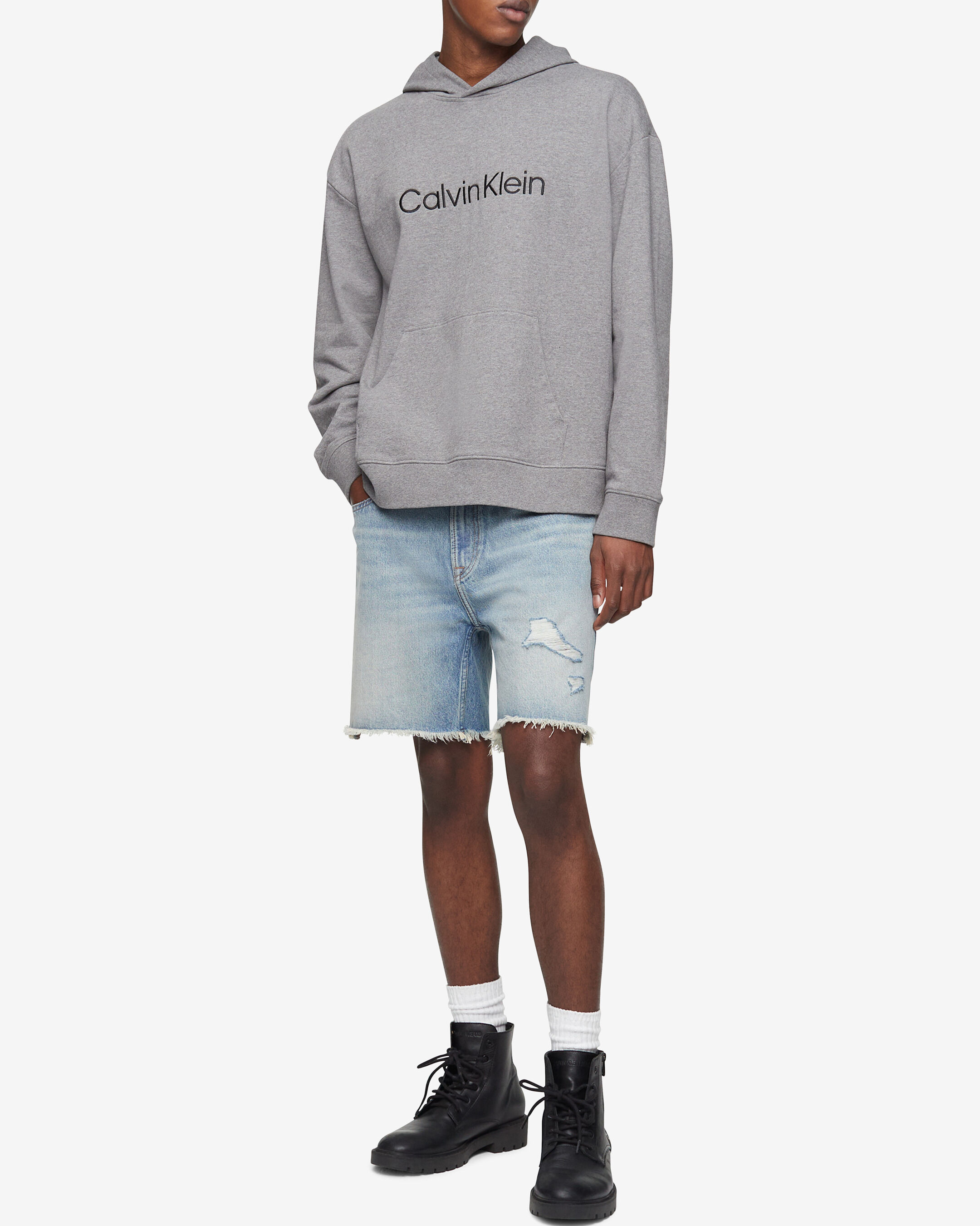Calvin klein hoodie deals and shorts