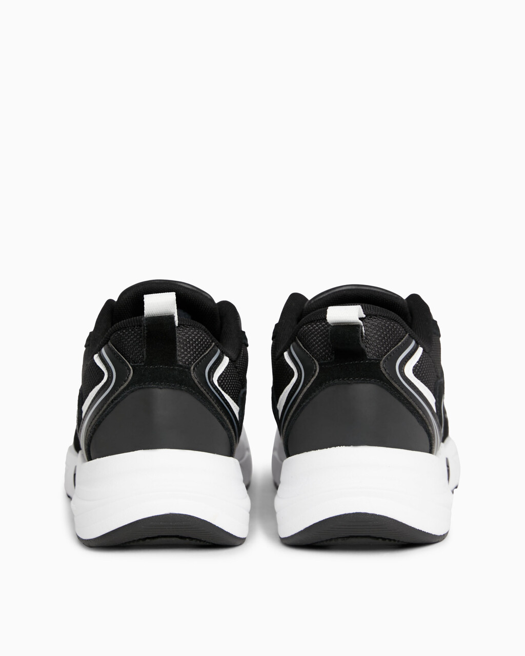 Leather Sneakers, Black/Bright White, hi-res