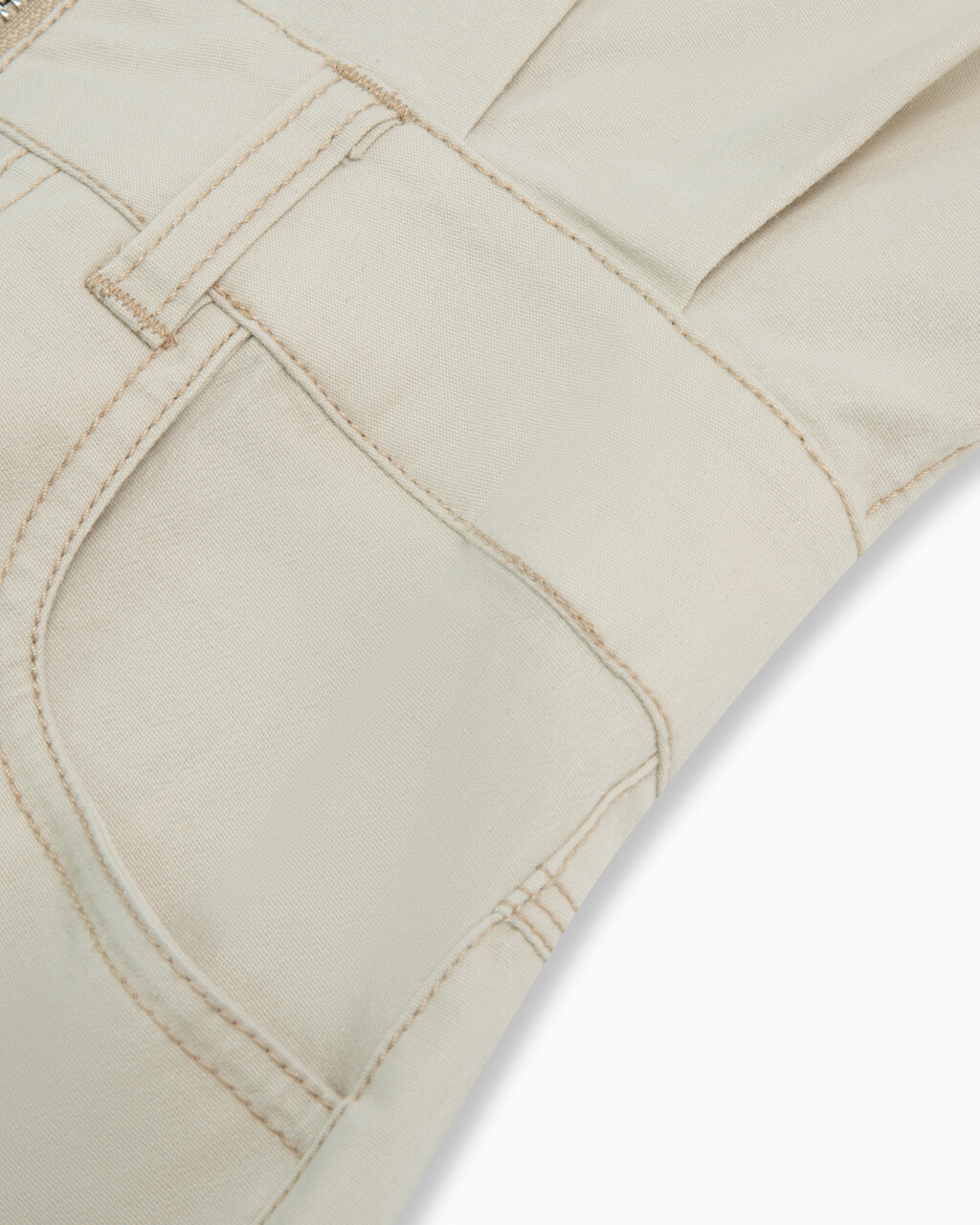 Utility Back Cut Out Jumpsuit, EGGSHELL, hi-res