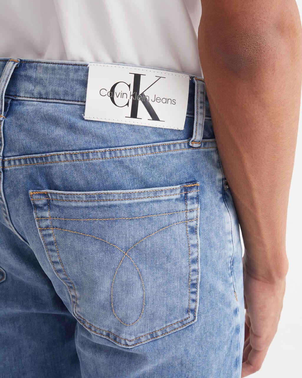 Ultimate Stretch Distressed Slim Jeans | blue | Calvin Klein Singapore