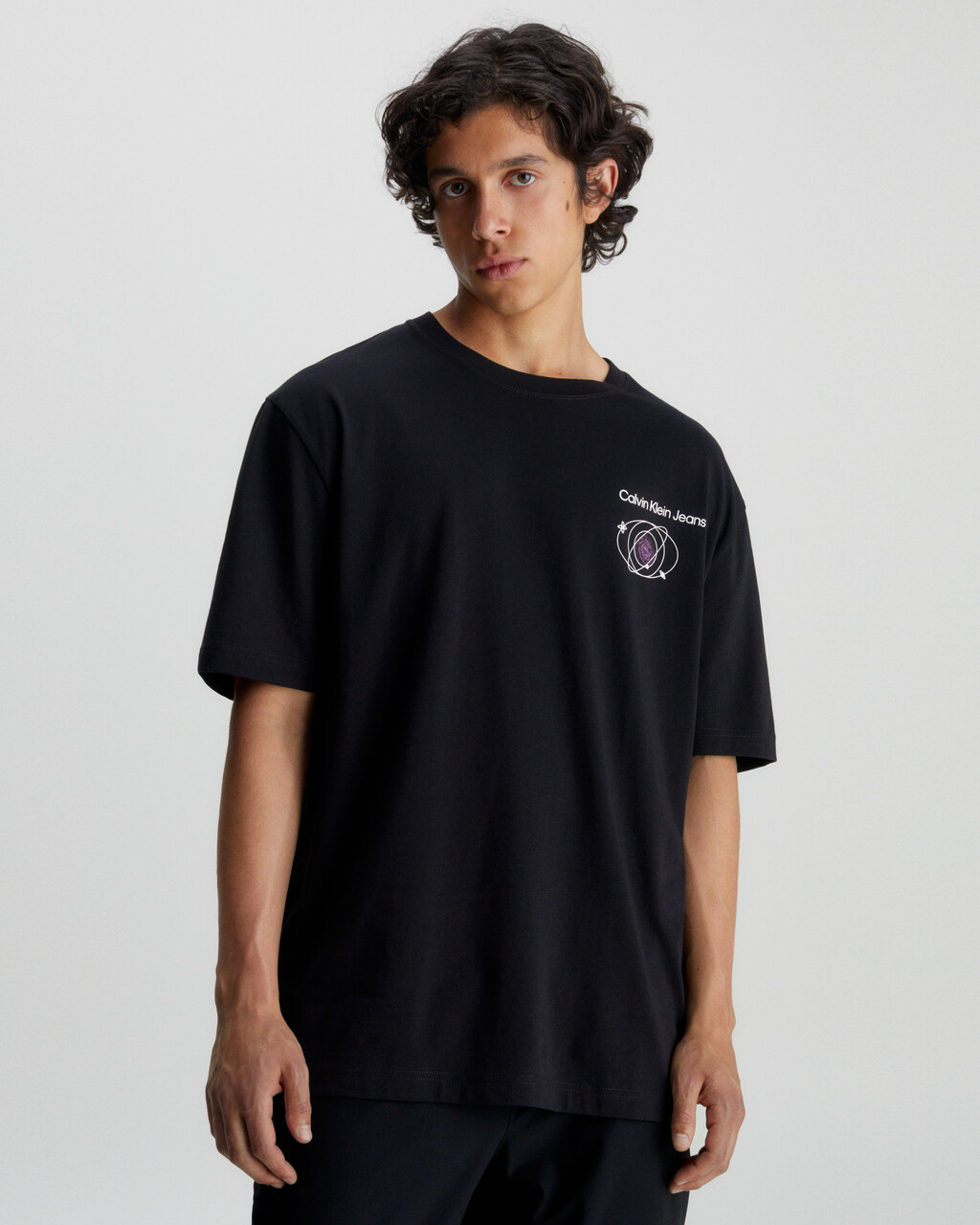 Cotton Back Logo T-Shirt, Ck Black, hi-res