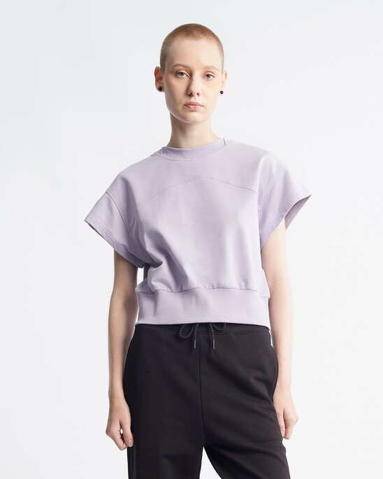 Feminine Seaming Cropped Top