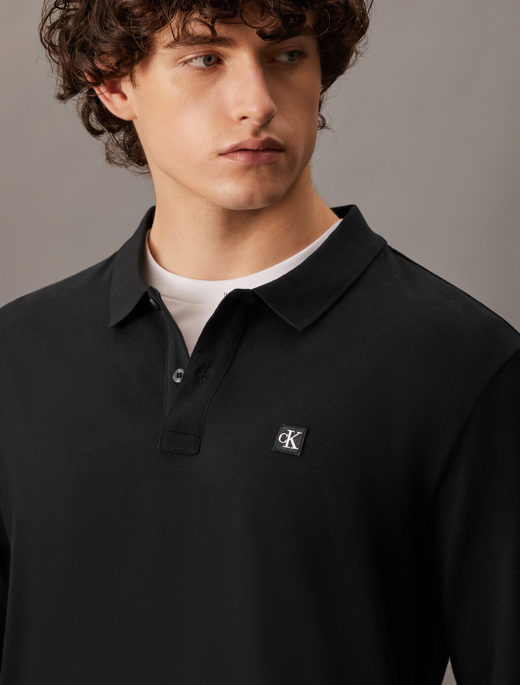 CK Badge Regular Polo, Ck Black, hi-res