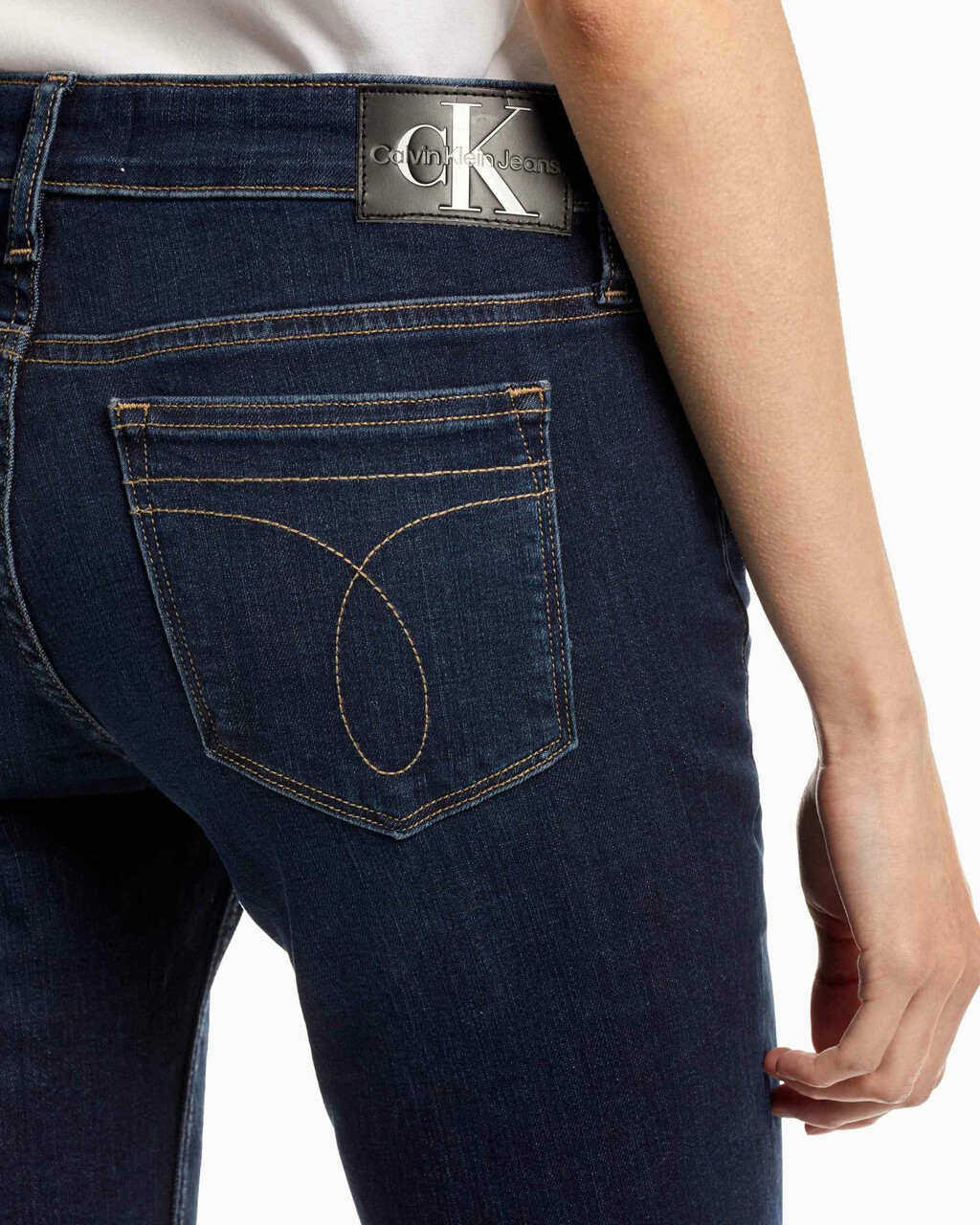 Core Mid Rise Skinny Ankle Jeans, Dark Blue, hi-res