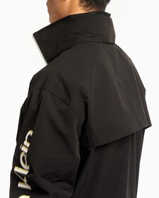 UNISEX COLOR LOGO TAPE HOODED JACKET, Ck Black, hi-res