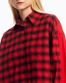 Oversized Plaid Block Shirt, Salsa Plaid, hi-res