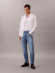Slim Taper Jeans, MED SHOWER, hi-res