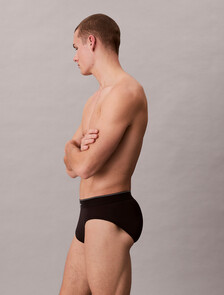 Graphic Monogram Microfiber Stretch Hip Brief, Black, hi-res